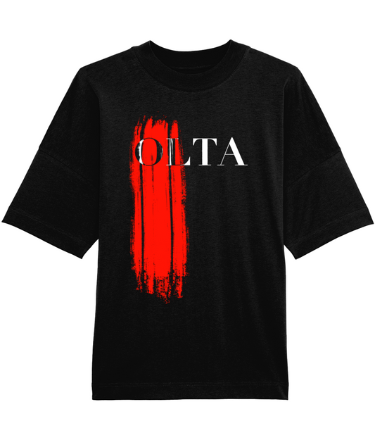 Oversized Red Oil OLTA T-shirt - Dark