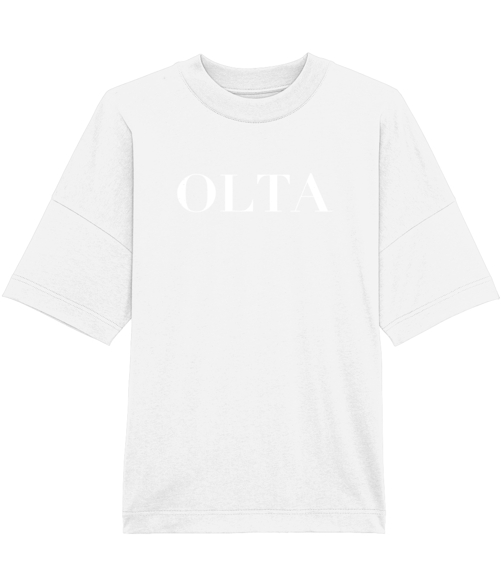 Oversized OLTA T-Shirt - White on white Logo