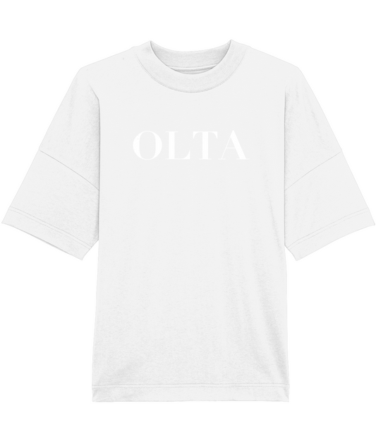 Oversized OLTA T-Shirt - White on white Logo