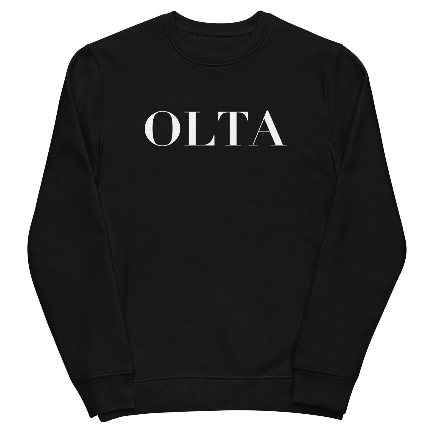 OLTA Black eco sweatshirt - Logo on Back